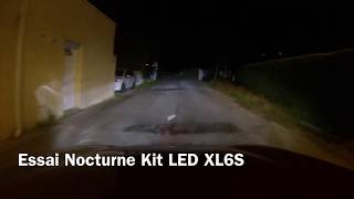 Essai Nocturne Kit LED XL6S XenLed  FRANCE XENON avec puces LEDs Lumileds [upl. by Raybourne]