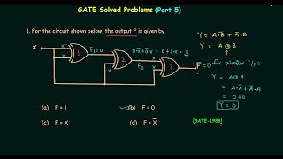 GATE Solved Problems 1988  Logic Gates  Digital Electronics [upl. by Ileyan377]