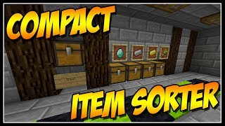 Minecraft Tutorial  Compact Automatic Item Sorter  Minecraft 113 [upl. by Leonsis214]