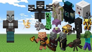 Vindicator vs Every mob in Minecraft Java Edition  Minecraft 121 Vindicator vs All Mobs [upl. by Seuqramed899]