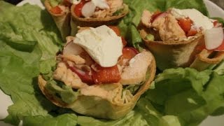 Zalm Avocado Bakjes gemaakt van wraps Recept [upl. by Anesuza]