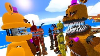 NIGHTMARE ANIMATRONICS vs FREDBEARS FAMILY DINER Gmod FNAF Sandbox Funny Moments Garrys Mod [upl. by Lletram113]