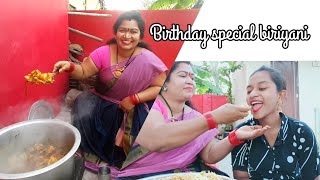 SATHAKSHI BIRTHDAY SPECIAL BIRYANI  CHERRY SATHAKSHI  SATHAKSHI4811 [upl. by Etteuqal]