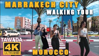 Marrakech city walking journey 4K UHD Morocco [upl. by Ferrick435]