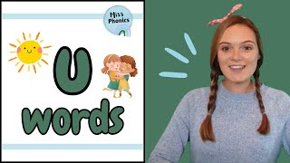 Learn to Blend u Words with Miss Phonics  Phonics Blending Practice for Kids  British Teacher [upl. by Simona]