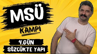 MSÜ KAMPI  Sözcükte Yapı  4GÜN  PDF  RÜŞTÜ HOCA [upl. by Hnim]