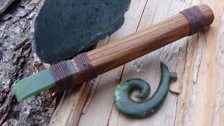 Making a Whao  Maori Style Carving Chisel Made of Jade [upl. by Rimahs75]