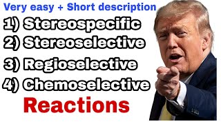 Stereospecific Stereoselective Regioselective and Chemoselective reactions [upl. by Fisoi]