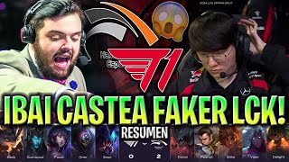 IBAI CASTEA A T1 Y FAKER EN LA LCK LOCURA  T1 vs HLE RESUMEN COMPLETO LCK SPRING PLAYOFFS 2024 [upl. by Chadburn973]