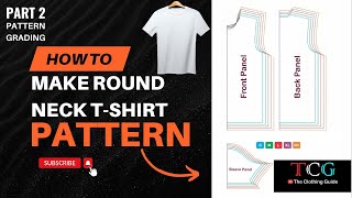 How To Pattern Grading  Men s Round Neck TShirt Pattern Grading  TheClothingGuide [upl. by Yanahc]