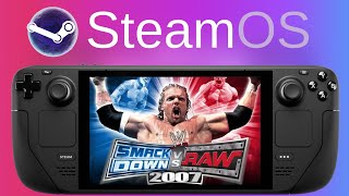 WWE SmackDown vs Raw 2007 Xenia Xbox 360 Emulation  Steam Deck  Steam OS [upl. by Milissent]