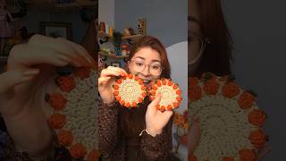 Crochet Coasters Pumpkin Edition 🎃 [upl. by Yahc365]