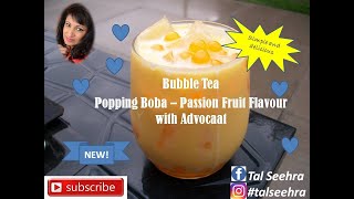 Bubble Tea  Popping Boba  Passion Fruit Flavour with Advocaat  Simple tasty and delicious drink [upl. by Yatnahc]