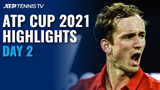 Medvedev Leads Russia Zverev amp Shapovalov Battle  ATP Cup 2021 Highlights Day 2 [upl. by Wooldridge359]