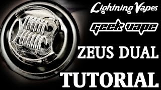 Geekvape Zeus Dual RTA Build amp Wicking Tutorial  By Lightning Vapes [upl. by Nadeen]