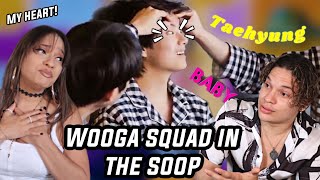 ADORABLE Waleska amp Efra react to BTS V amp Wooga Squad in the Soop Best Moments [upl. by Heeley146]