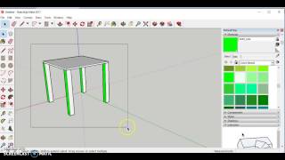 Tekenen tafel in Sketchup [upl. by Enelez52]