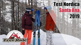 Test skis Nordica Santa Ana 2019 [upl. by Sdlonyer]