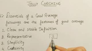 1 Measure of Central TendencyMEANArithmetic MeanTheoretical Concept in Hindi By JOLLY Coaching [upl. by Laughry]