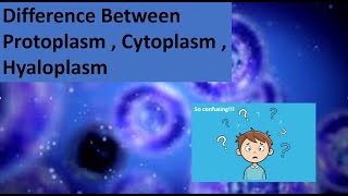 Difference Between Protoplasm  Cytoplasm  Hyaloplasm easy to understand biology education [upl. by Ehtiaf]