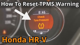 Check Tyre Pressure Warning  How To Reset Honda HRV TPMS [upl. by Annabela]