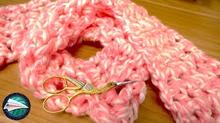 Crocheting  Cute Scarf with Doubel Crochets  Simple Tutorial for Beginners  Fall Scarf [upl. by Yrohcaz552]