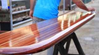 Wooden Surfboards home decor wall art wood surfboard furniture coffee tables restaurant bar tops [upl. by Ovida]