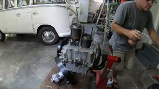 2332 VW Aircooled Stroker Motor  Video 67  Installing Cylinders Pushrod Tubes and Heads [upl. by Nairrad]