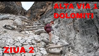 Drumetie de 7 zile in Dolomiti pe traseul Alta Via 1 Ziua 2 Refugiul PederuRefugiul Lagazuoi [upl. by Ethan]