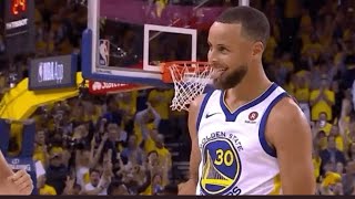 Steph Curry Buzzer Beater to end 1st Half Game one 2018 NBA Finals [upl. by Leilani]