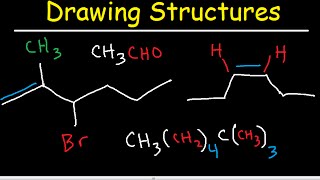 Organic Chemistry Drawing Structures  Bond Line Skeletal and Condensed Structural Formulas [upl. by Ueih]