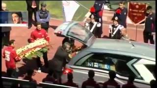 FUNERALI PIERMARIO MOROSINI STADIO LIVORNO ULTIMO SALUTO [upl. by Orion]