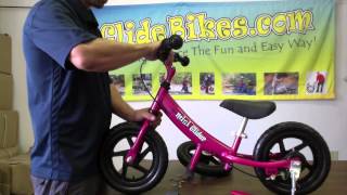 Balance Bikes How to install handle bars on a Glide Bikes Mini Glider or Go Glider [upl. by Kenric]