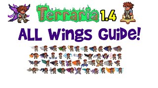 Terraria 14 Wings Guide and how to get them worst to best tier listprogression Journeys End [upl. by Prasad774]