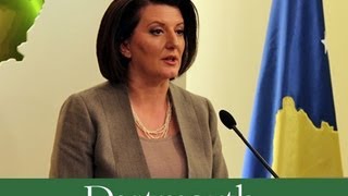 President of the Republic of Kosovo Lectures at Dartmouth [upl. by Felipe616]