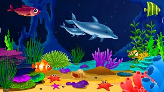 Lullabу and Calming Undersea Animation 🐟 Soothing fishes 🐟 Baby sleep music 💤 [upl. by Otxilac]