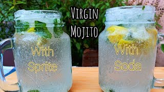 Virgin Mojito With Sprite amp Soda  🥤 वर्जिन मुहितो  Cocktail  NonAlcoholic  Food Arena ❤ [upl. by Anilak]