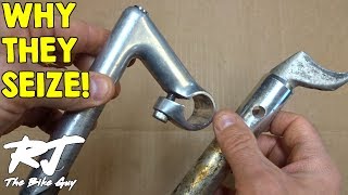 Why Aluminum StemsSeatposts Get Seized In Steel Bike Frames [upl. by Latvina140]