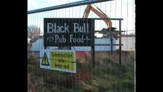 Demolition of the Black Bull Public House Wardley Gateshead 27th November 2013 [upl. by Ecnerwal239]