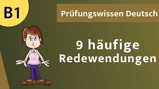 Deutsch lernen mit Spaß ⭐️⭐️⭐️ Die 9 beliebtesten Redewendungen B1  B2 [upl. by Savitt]