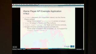 Google IO 2011 YouTubes iframe Player The Future of Embedding [upl. by Pedroza]