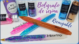 TUTORIAL ✂️ Bolígrafos de resina RECARGABLES y personalizados  Resin Pro 😊 [upl. by Free]