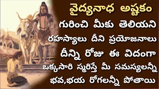 Sri Vaidyanatha Ashtakam Lyrics With Meaning In Telugu  Most Powerful Shiva Stotram For Health [upl. by Rex366]