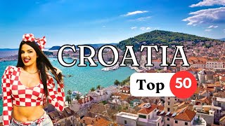 Top 50 Beautiful Places You Can Visit in Croatia  4K [upl. by Nailimixam]