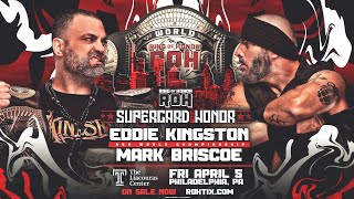 Eddie Kingston Vs Mark Briscoe  ROH Word Championship  ROH Supercard Of Honor 2024  Highlights [upl. by Auqinal]