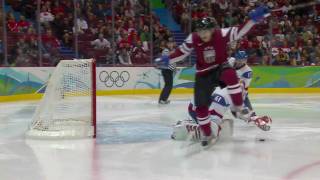 Latvia 06 Slovakia  Mens Ice Hockey  Vancouver 2010 Winter Olympics [upl. by Ydieh361]