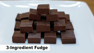 Easy Three Ingredient Fudge Recipe  How to Make Fudge at Home Short Version [upl. by Ytiak128]