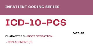 Inpatient Coding Training Series ICD10PCS Part 39Character3 Root Operations Group 6Replacement [upl. by Soutor]