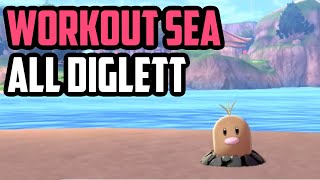 ALL Diglett Locations  Workout Sea Sword amp Shield DLC [upl. by Nodnerb]