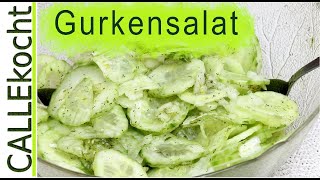 Besten Gurkensalat mit Dill selber machen  Omas schnelles Rezept [upl. by Rimisac]